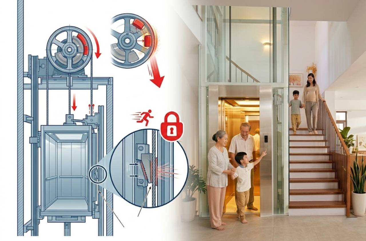 Vì sao hệ thống an toàn trong thang máy đóng vai trò quan trọng