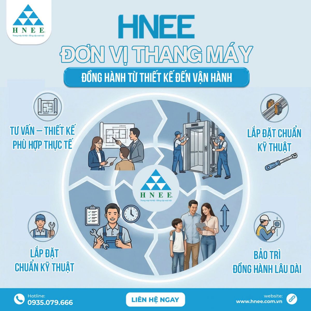 Công ty thang máy tại Hà Nội uy tín đáng tin cậy nhất HNEE