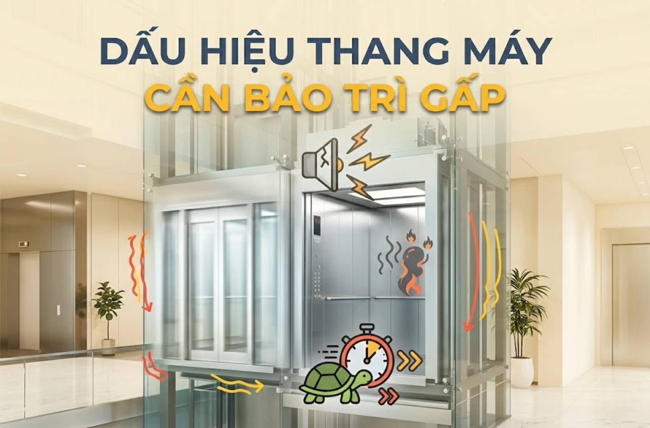 Những dấu hiệu thang máy cần bảo trì gấp