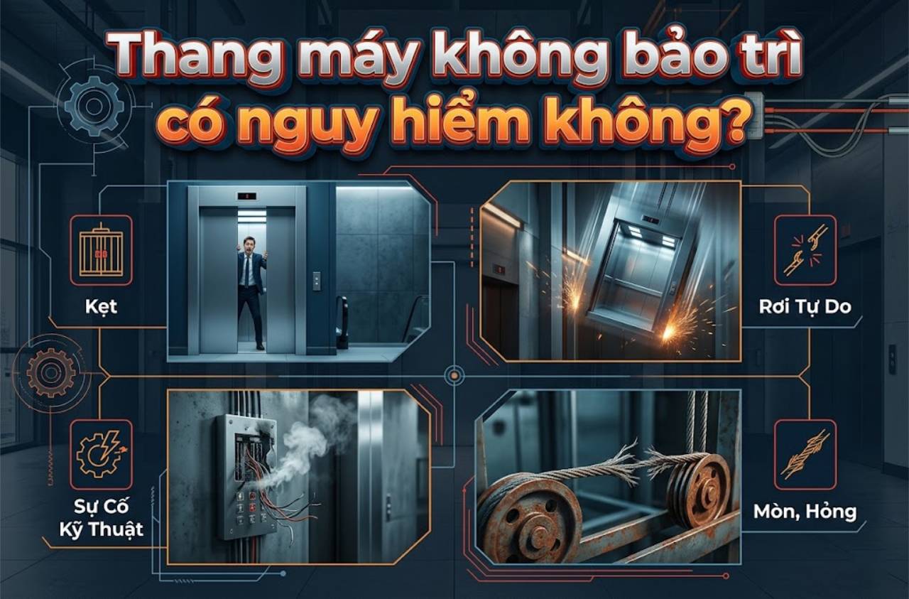 thang máy không bảo trì có nguy hiểm không