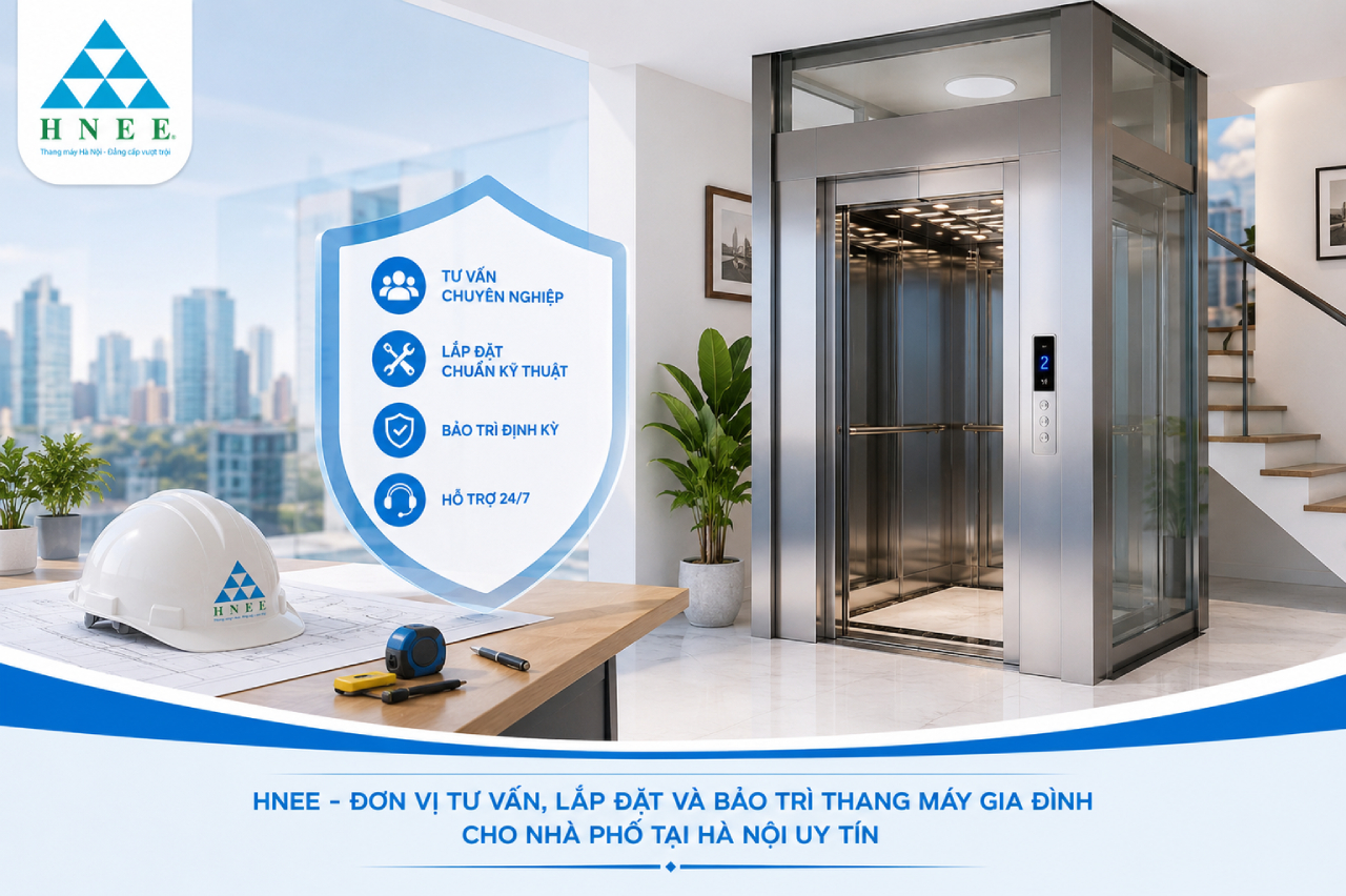 HNEE - Đơn vị tư vấn, lắp đặt và bảo trì thang máy gia đình cho nhà phố tại Hà Nội uy tín