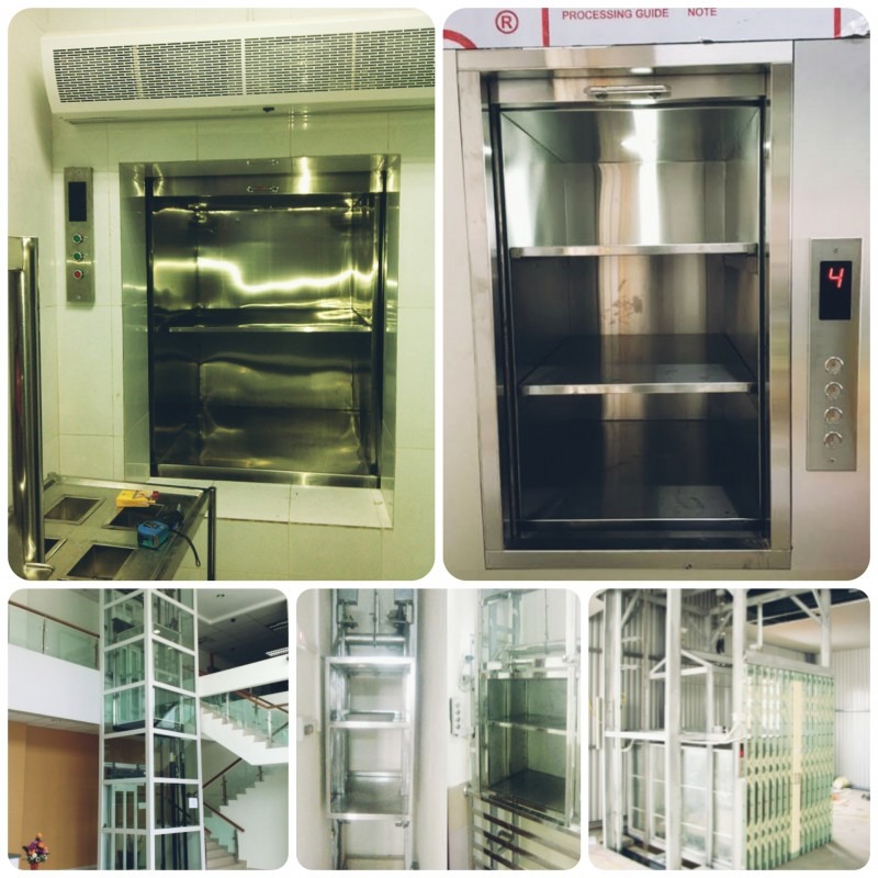 kích thước thang tời thực phẩm