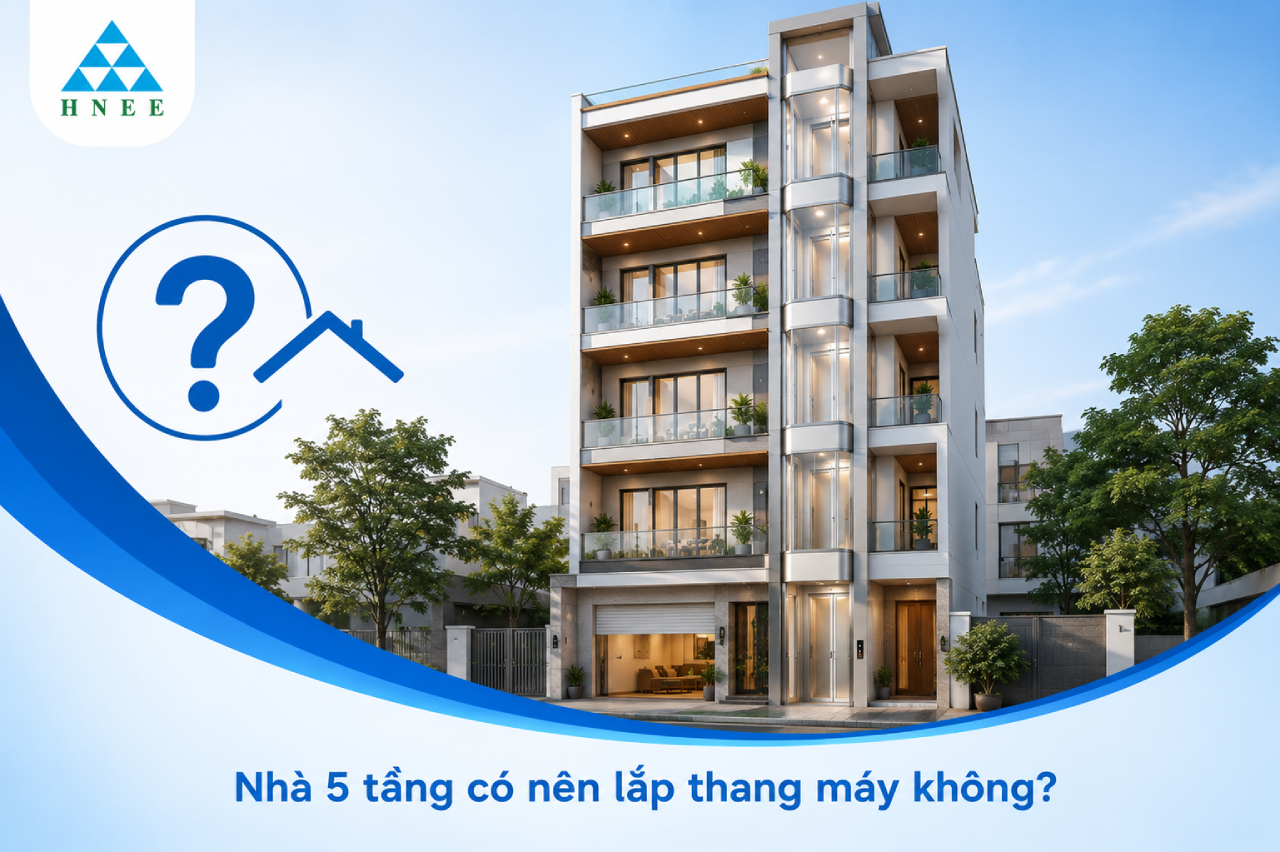 Nhà phố 5 tầng có nên lắp thang máy không