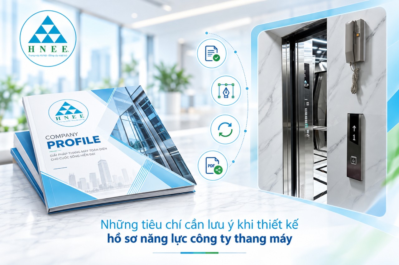 Những tiêu chí cần lưu ý khi thiết kế hồ sơ năng lực công ty thang máy