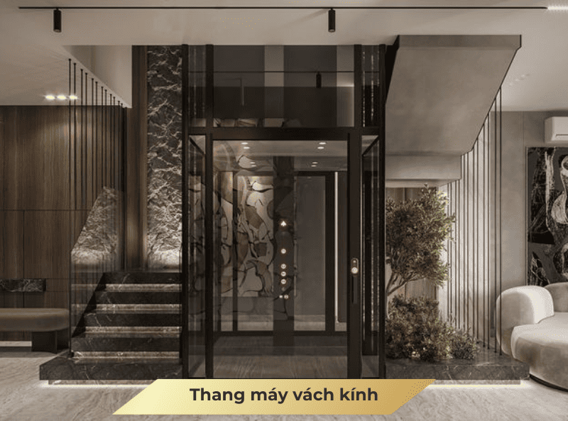 Có nên lắp thang máy kính cho biệt thự