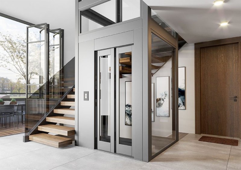 Có nên lắp thang máy kính cho biệt thự