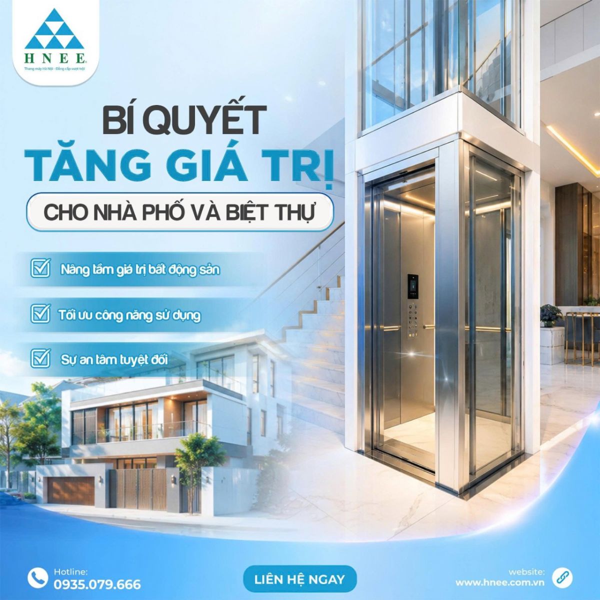 HNEE - Tư vấn, lắp đặt thang máy phù hợp với từng công trình