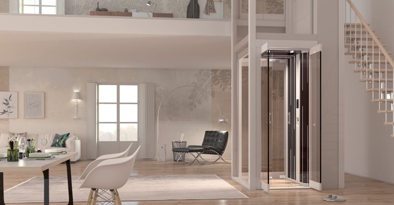 thang máy phong cách hiện đại