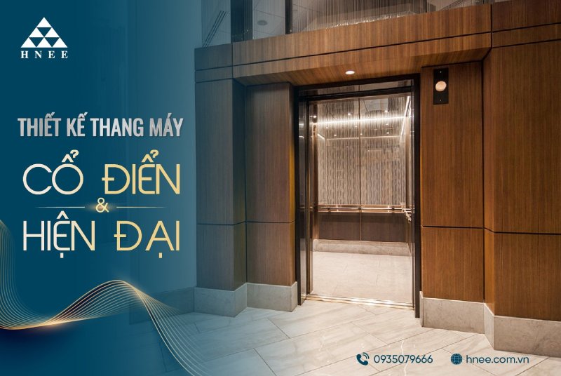 thang máy phong cách hiện đại