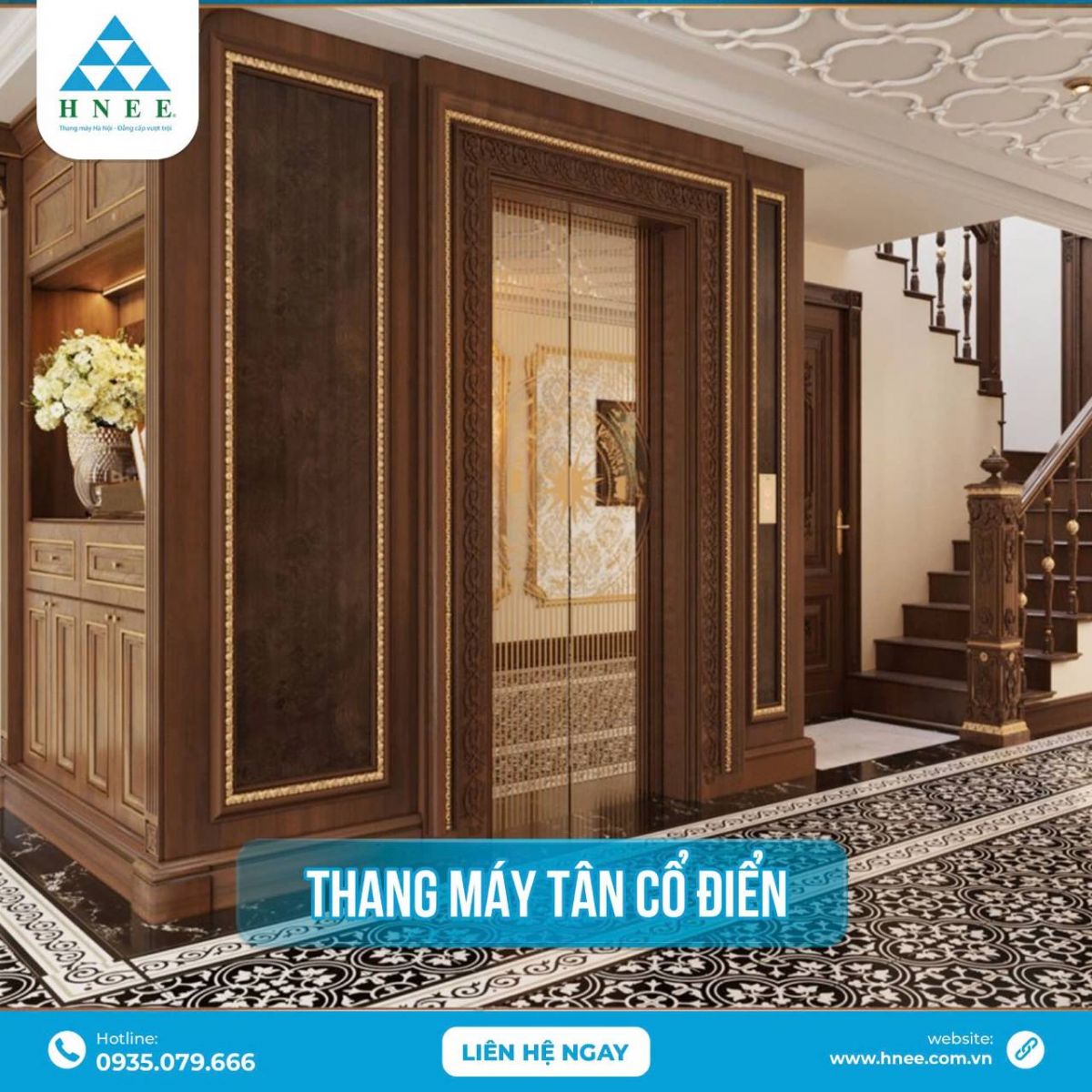thi công thang máy biệt thự cao cấp