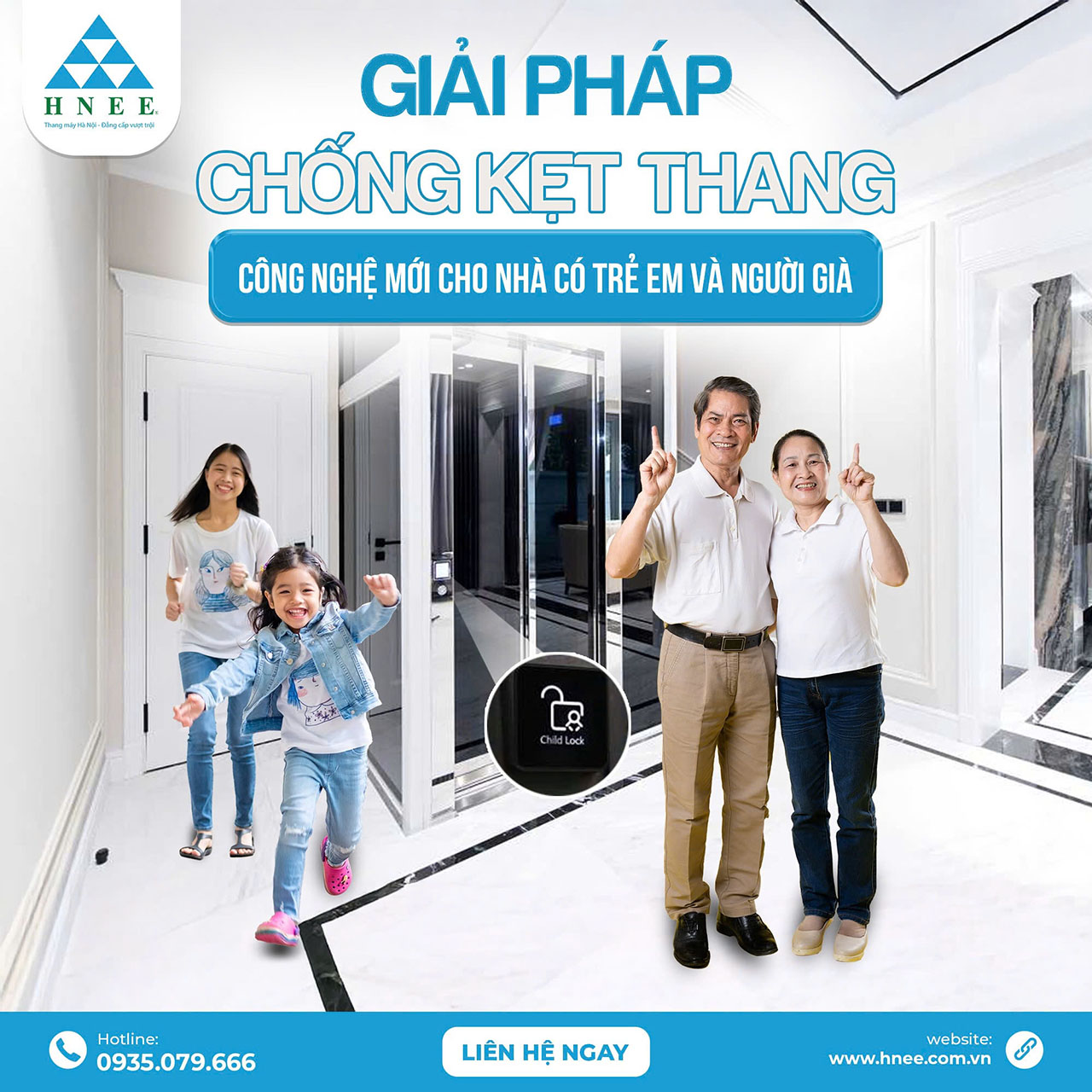 GIẢI PHÁP CHỐNG KẸT THANG - CÔNG NGHỆ MỚI CHO NHÀ CÓ TRẺ EM VÀ NGƯỜI GIÀ