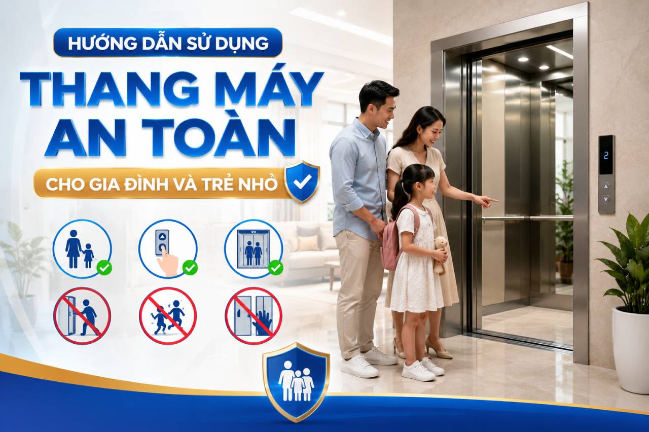 Hướng dẫn sử dụng thang máy an toàn cho gia đình và trẻ nhỏ