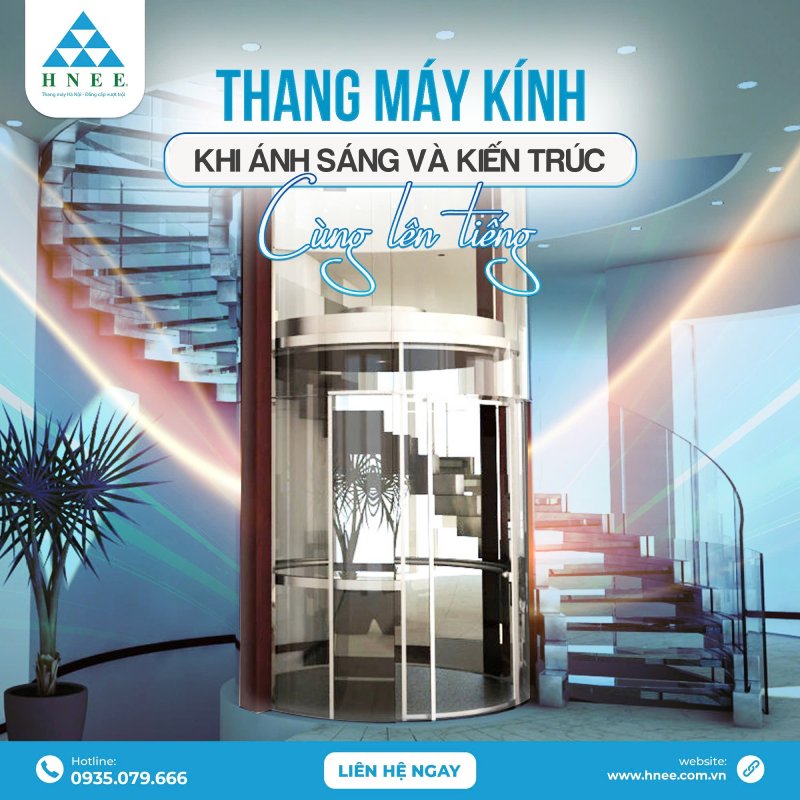 Thang máy kính gia đình loại nhỏ - Giải pháp tối ưu cho không gian hạn chế
